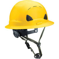 Casque Fibre Metal de style escalade avec bordure compl&egrave;te, R&eacute;pond aux normes CSA type 2, Suspension Rochet, Ventil&eacute; NTL Industrial