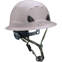 Casque Fibre Metal de style escalade avec bordure compl&egrave;te, R&eacute;pond aux normes CSA type 2, Suspension Rochet, Ventil&eacute; NTL Industrial