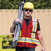 6678 High-Visibility Antimicrobial Mesh-Back Surveyor Vest, Red, Small, Polyester NTL Industrial