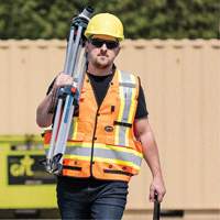 6680 High-Visibility Antimicrobial Mesh-Back Surveyor Vest, High Visibility Orange, Small, Polyester NTL Industrial