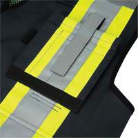 6679 High-Visibility Antimicrobial Mesh-Back Surveyor Vest, Black, Small, Polyester NTL Industrial