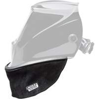 Split Leather Helmet Bib with Press Fit Seal, Black NTL Industrial