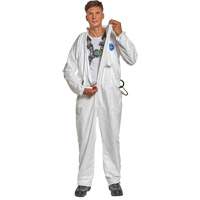 Harness-Compatible Disposable Coverall, Small, White, Tyvek&reg; 500 NTL Industrial