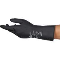 Gants r&eacute;sistants aux produits chimiques AlphaTec 87-118, Taille Petit/7, 12,6" lo, Latex de caoutchouc, Doublure en Coton, 31-mil NTL Industrial