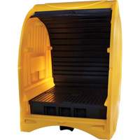 4-Drum Hard Cover Spill Pallet, 68.11" L x 61.61" W x 83.07" H, 1433 lbs. Load Capacity NTL Industrial