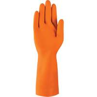 AlphaTec&reg; 87-208 Heavy-Duty Chemical-Resistant Gloves, Size 7, 12.8" L, Rubber Latex, Cotton/Flock-Lined Inner Lining, 29.5-mil NTL Industrial