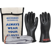 Class 0 Rubber Electrical Glove Kit, 8, 11" L, 20 cal/cm², NFPA 70E NTL Industrial