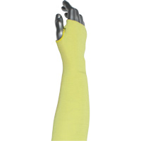 Manchette r&eacute;sistante &agrave; la coupe &agrave; 2 plis Kut Gard avec ouverture pour le pouce , Aramide/ATA, 10", ASTM ANSI niveau A6, Jaune NTL Industrial