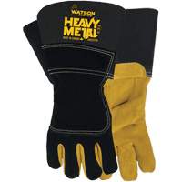 Gants de soudage d'hiver Black Velvet Heavy Metal, Taille Petit, Enveloppe en Cuir d'&eacute;lan refendu, ASTM ANSI niveau A5 NTL Industrial