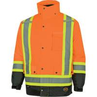 Parka de s&eacute;curit&eacute; d'hiver imperm&eacute;able 7-en-1 5056 Pioneer Yukon, Polyester, Noir/Orange haute visibilit&eacute;, T-petit NTL Industrial
