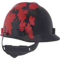 Specialty V-Gard&reg; Hard Hat, Ratchet Suspension, Black/Red NTL Industrial