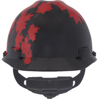 Specialty V-Gard&reg; Hard Hat, Ratchet Suspension, Black/Red NTL Industrial