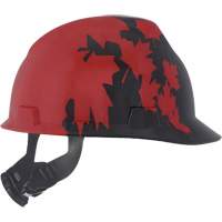 Specialty V-Gard&reg; Hard Hat, Ratchet Suspension, Black/Red NTL Industrial