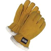Gants de conducteur, Moyen, Paume en Cuir de daim refendu, Tissu-laine NTL Industrial