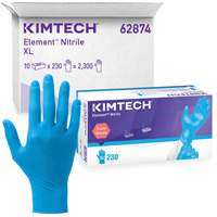 Gants d'examen Kimtech Element, T-petit, Nitrile, 3,2 mils, Sans poudre, Bleu, Classe 2 NTL Industrial