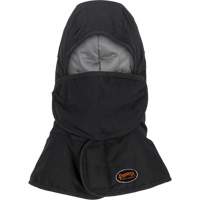 Doublure matelass&eacute;e ignifug&eacute;e Pioneer 765A pour casque de s&eacute;curit&eacute; avec un long cou et embout buccal amovible, Noir/Gris, Coton/FR-Tech/Modacrylique/Nylon NTL Industrial