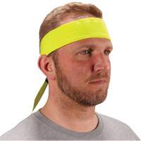 Chill-Its 6702 Cooling Headband with Embedded Polymers & Tie Closure, High Visibilty Lime-Yellow NTL Industrial