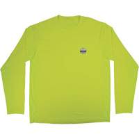 Chill-Its 6689 Cooling Long Sleeve Sun Shirt with UV Protection, High-Visibility Lime-Yellow, Small NTL Industrial
