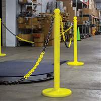 Chaîne de barri&egrave;re en plastique &agrave; deux couleurs, Vert/Blanc NTL Industrial