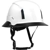 Bordure large compl&egrave;te &agrave; agrafe pour casque d'alpiniste RZRBack, blanc NTL Industrial