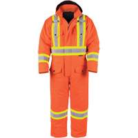 High-Visibility Lined Canvas Overalls, Small, High Visibility Orange NTL Industrial