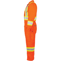 High-Visibility Lined Canvas Overalls, Small, High Visibility Orange NTL Industrial
