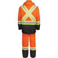 Ensemble de pluie haute visibilit&eacute; en tissu 150 deniers, Polyester, Petit, Orange haute visibilit&eacute; NTL Industrial