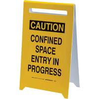 "Caution Confined Space Entry In Progress" Floor Sign, English NTL Industrial