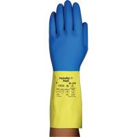 Alphatec&reg; 87-224 Chemical-Resistant Gloves, Size 7, 12.8" L, Neoprene/Rubber Latex, Cotton/Flock-Lined Inner Lining, 26.8-mil NTL Industrial