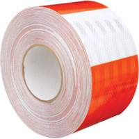 High Intensity Grade Flexible Work Zone Sheeting 382VHIP, 5" W x 150' L, Orange and White NTL Industrial