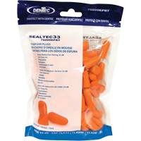 Bouchons d'oreilles jetables en mousse orange SEALTEC33, Vrac - Sac en poly NTL Industrial
