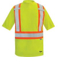 T-shirt de s&eacute;curit&eacute; doubl&eacute; de bambou Viking, Polyester, Petit, Jaune lime haute visibilit&eacute; NTL Industrial