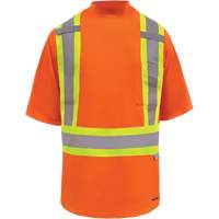 T-shirt de s&eacute;curit&eacute; doubl&eacute; de bambou Viking, Polyester, Petit, Orange haute visibilit&eacute; NTL Industrial