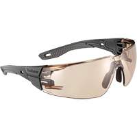 RUSH+ 2.0 M/L Safety Glasses with Black & Grey Frame, Copper Lens, Anti-Fog/Anti-Scratch, ANSI Z87+ NTL Industrial