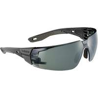 Lunettes de s&eacute;curit&eacute; RUSH+ 2.0 avec monture noire et grise, M/G, Lentille Gris/3,0, Antibu&eacute;e/Anti-&eacute;gratignures, ANSI Z87+ NTL Industrial