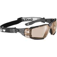 RUSH+ 2.0 XP M/L Safety Glasses with Black & Grey Frame, Copper Lens, Anti-Fog/Anti-Scratch, ANSI Z87+ NTL Industrial
