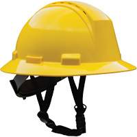 Kilimanjaro Full Brim Safety Helmet with HDPE Shell, Meets CSA Type 2, Ratchet Suspension, Vented NTL Industrial