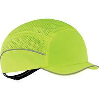 Casque l&eacute;ger de style casquette Skullerz 8955 avec micro-bordure, Vert lime haute visibilit&eacute; NTL Industrial