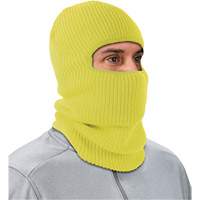 Masque balaclava pour cong&eacute;lateur en tricot c&ocirc;tel&eacute; &agrave; 2 couches N-Ferno, Acrylique, Vert lime haute visibilit&eacute; NTL Industrial