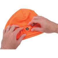 N-Ferno&reg; Winter Skull Cap with LED Rechargeable Light, Fleece Lining, One Size, Orange NTL Industrial