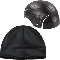 N-Ferno&reg; Zippered Winter Beanie Hat & Bump Cap Insert, Fleece Lining, Medium/Small, Black NTL Industrial