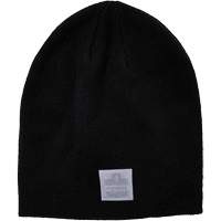 N-Ferno&reg; Rib Knit Winter Hat, Acrylic Lining, One Size, Black NTL Industrial