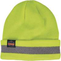 Chapeau d'hiver r&eacute;fl&eacute;chissant en tricot c&ocirc;tel&eacute; N-Ferno, Doublure en Acrylique, Taille unique, Vert lime haute visibilit&eacute; NTL Industrial