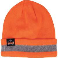 Chapeau d'hiver r&eacute;fl&eacute;chissant en tricot c&ocirc;tel&eacute; N-Ferno, Doublure en Acrylique, Taille unique, Orange NTL Industrial