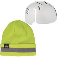 N-Ferno&reg; Reflective Rib Knit Winter Hat & Bump Cap Insert, Acrylic Lining, Medium/Small, High-Visibility Lime Green NTL Industrial