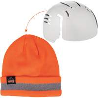 N-Ferno&reg; Reflective Rib Knit Winter Hat & Bump Cap Insert, Acrylic Lining, Medium/Small, Orange NTL Industrial