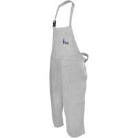 Leather Welding Apron, Split-Leg Bib, 36" L, Pearl Grey NTL Industrial