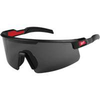 Wraparound Safety Glasses, Black Lens, Anti-Scratch, ANSI Z87+/Meets/Exceeds CSA Z94.3 NTL Industrial