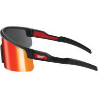 Wraparound Safety Glasses, Red/Mirror Lens, Anti-Scratch, ANSI Z87+/Meets/Exceeds CSA Z94.3 NTL Industrial