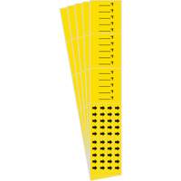 Marqueurs de tuyau avec espace vierge suivi du symbole °F , Autocollant, 2-1/4" h x 14" la, Noir sur jaune NTL Industrial